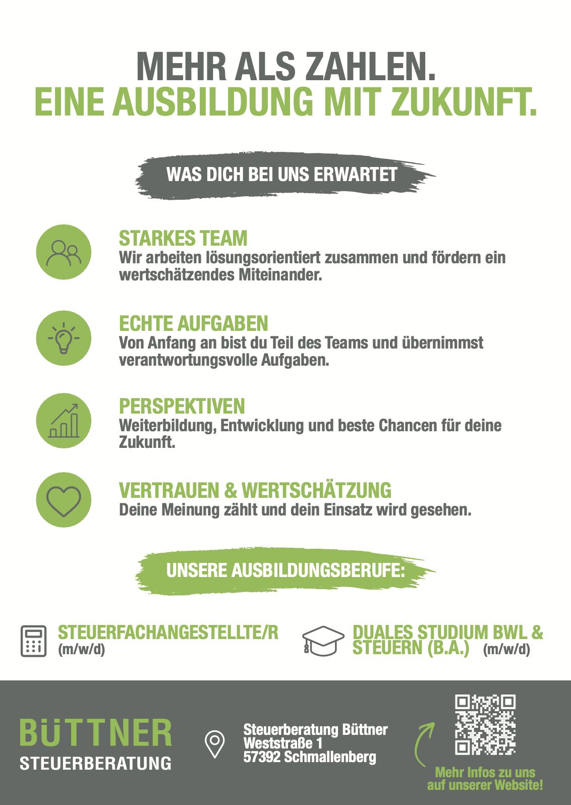 Ausbildung als Steuerfachangestelle/r bei Büttner Steuerberatung in Schmallenberg